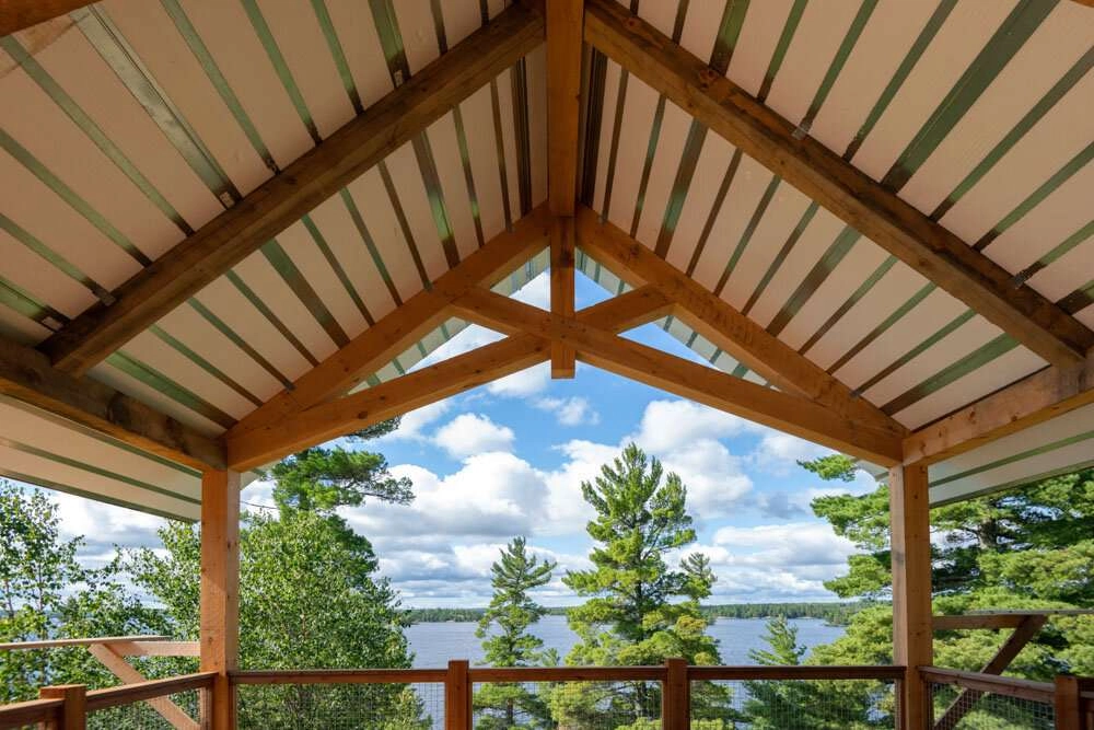 Panels being used in the roof of the cabin deck©robert lowdon