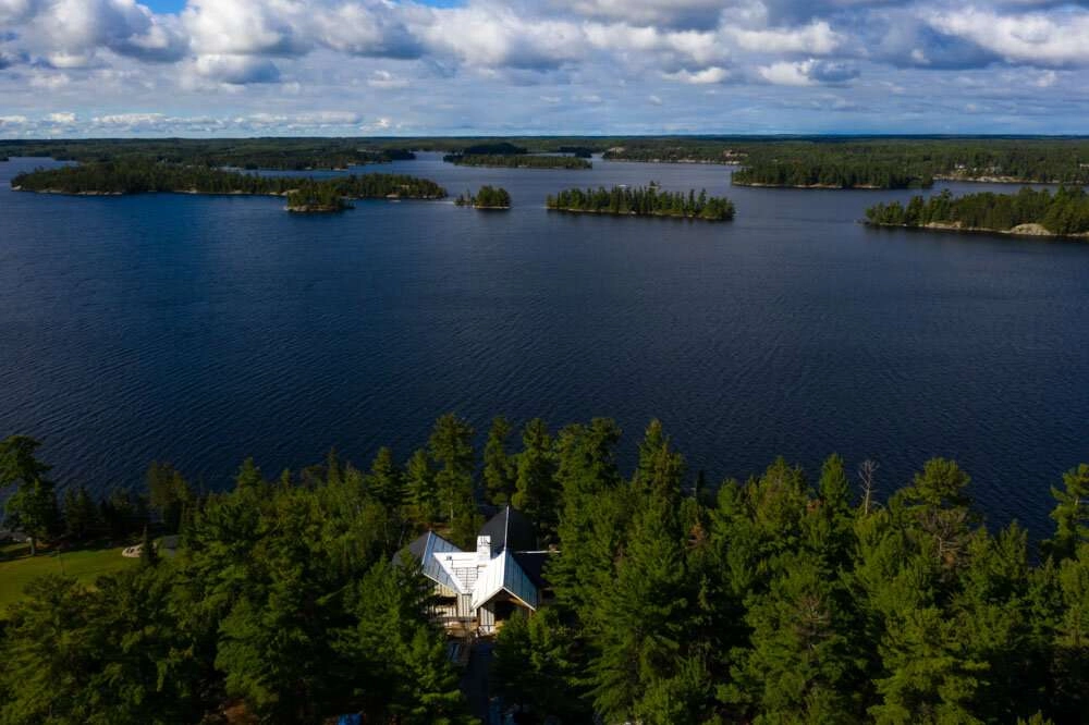 Arial view of building site and surrounding countryside ©robert lowdon