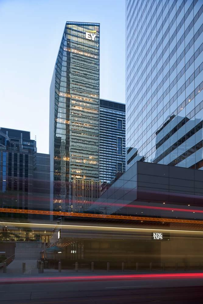 Commercial architecture photography of the ey tower toronto