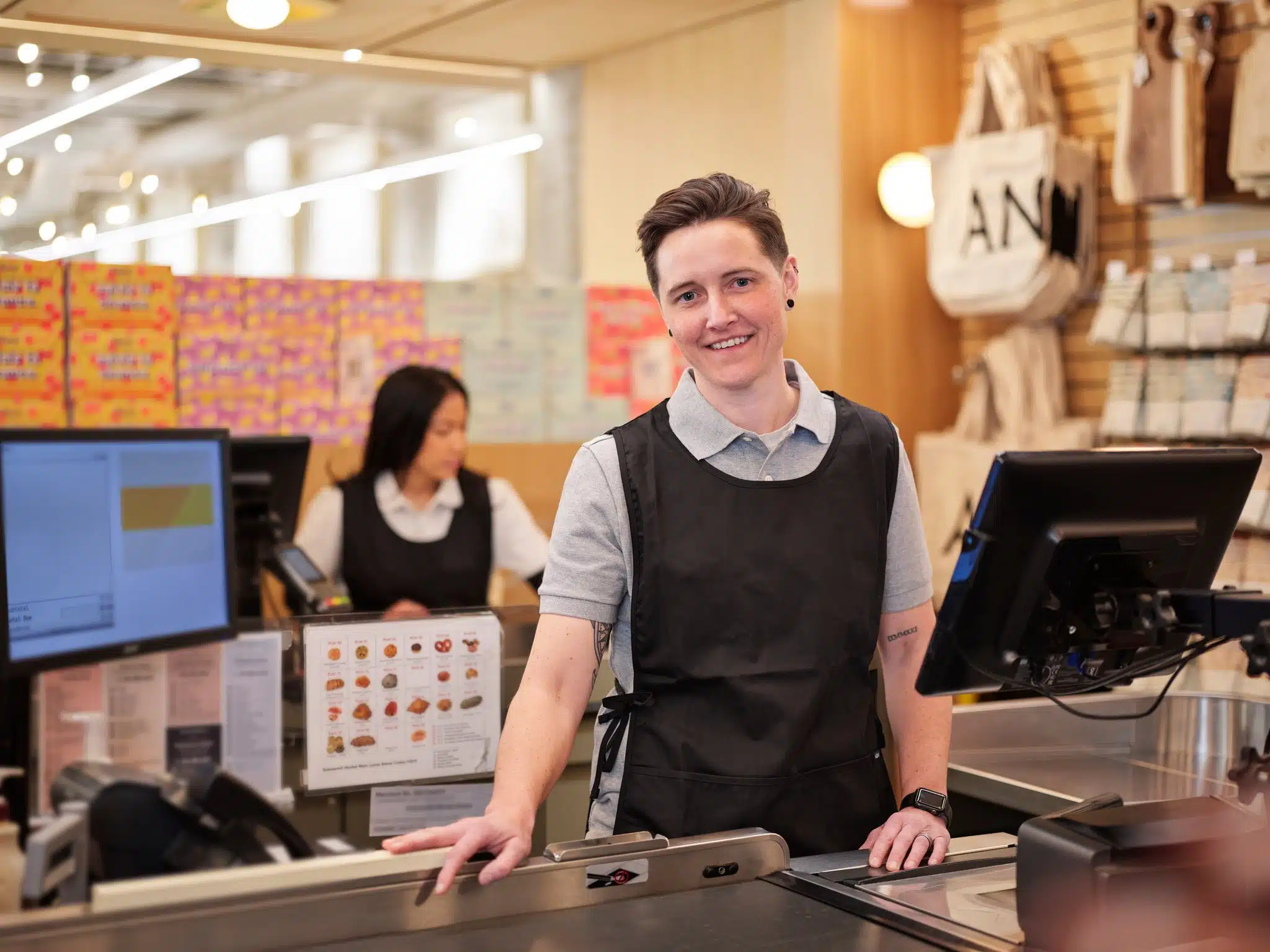 Grocery store cashier