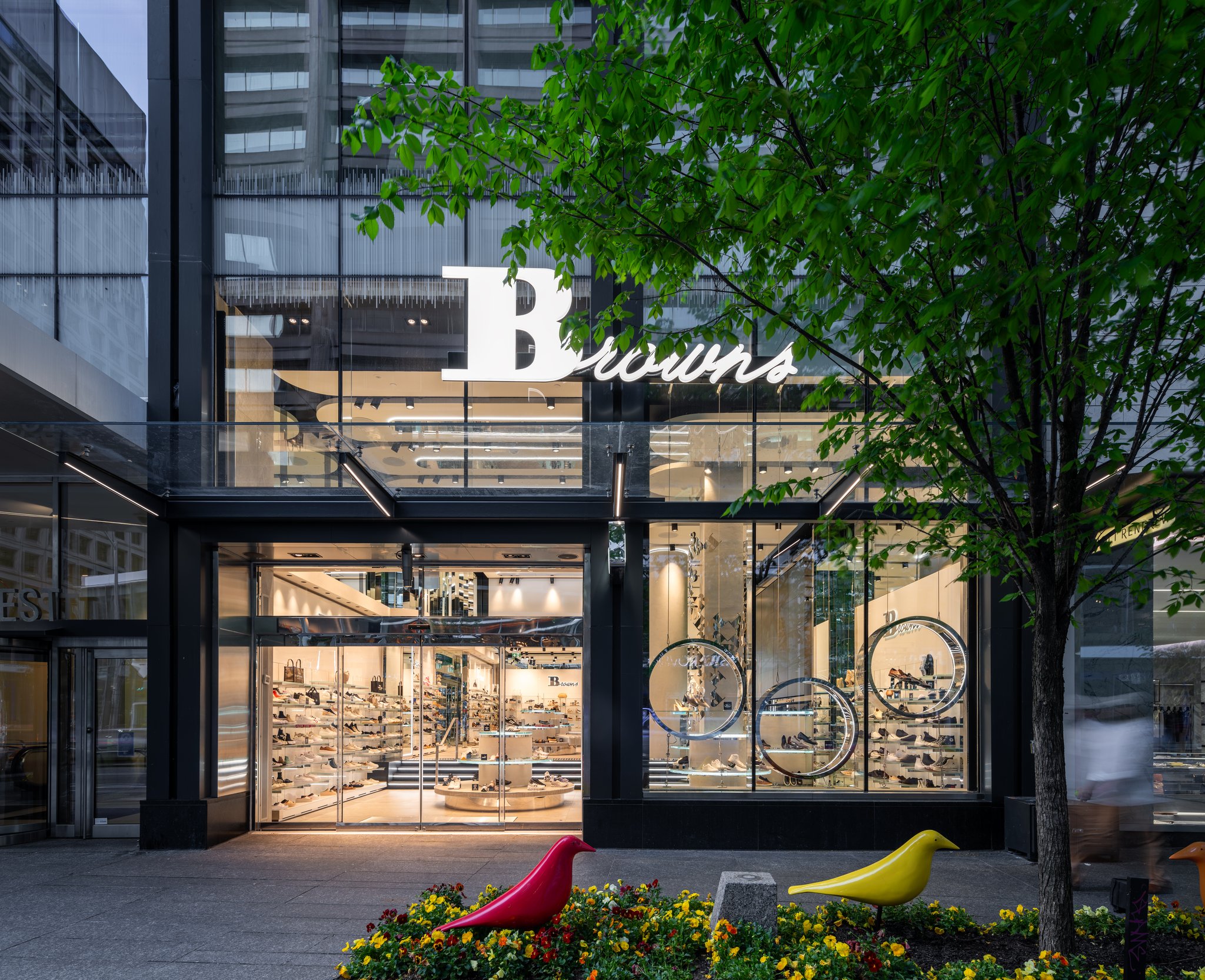 Retail store photography of browns shoe store