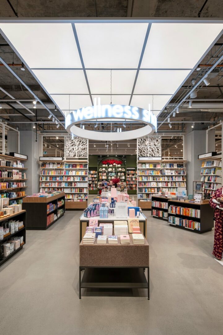 The following is a case study about an architectural photography project we completed for chandos construction, a canadian general contractor and construction project management company. The project took place at the brand new indigo store that opened in the fall of 2023 at the new luxury shopping complex in toronto, the well.