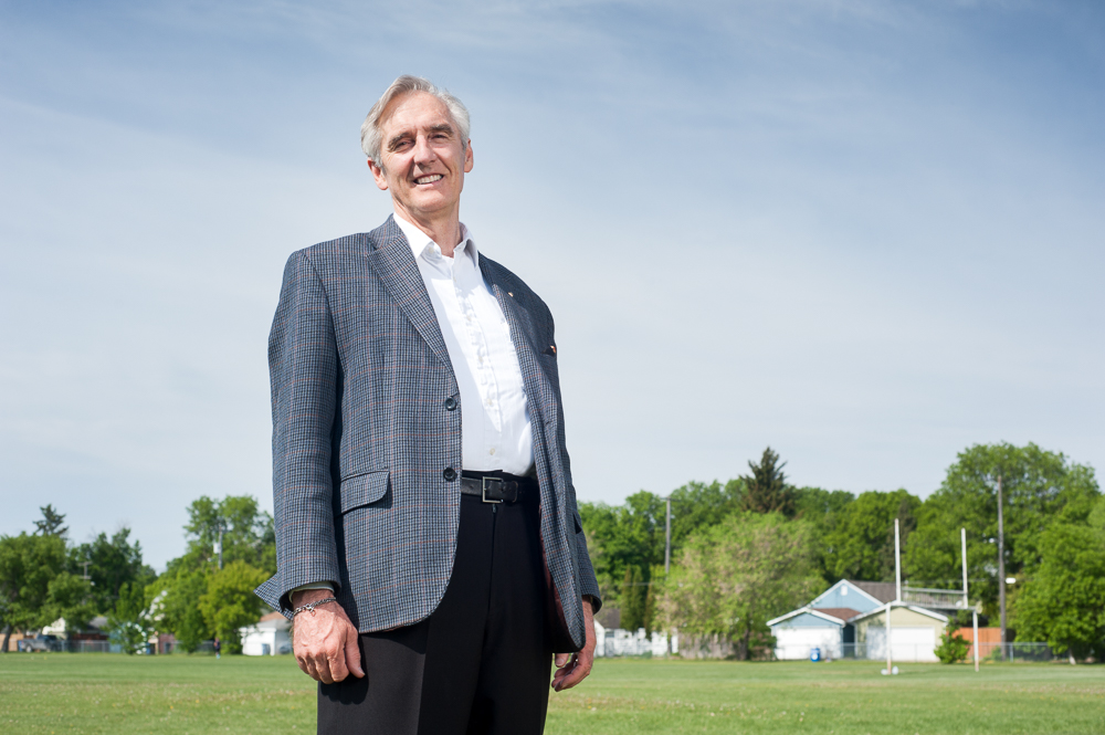 An outdoor image of an executive shot outdoors.