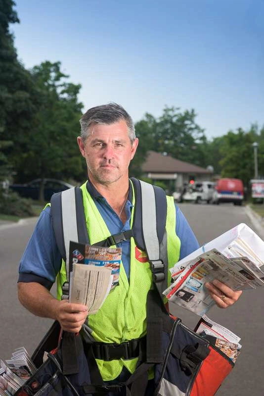 Canada post mail carrier, photographed for cupw