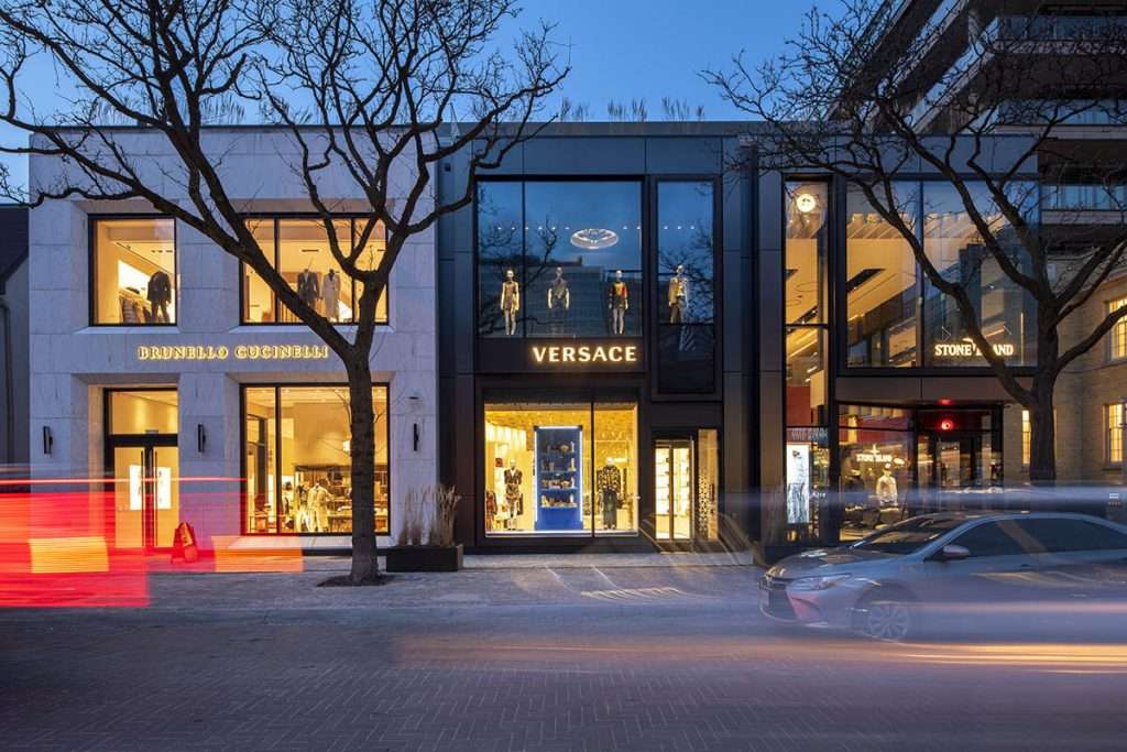 The image is of a retail store exterior. The exterior looks well kept and the signage is visible and clear.