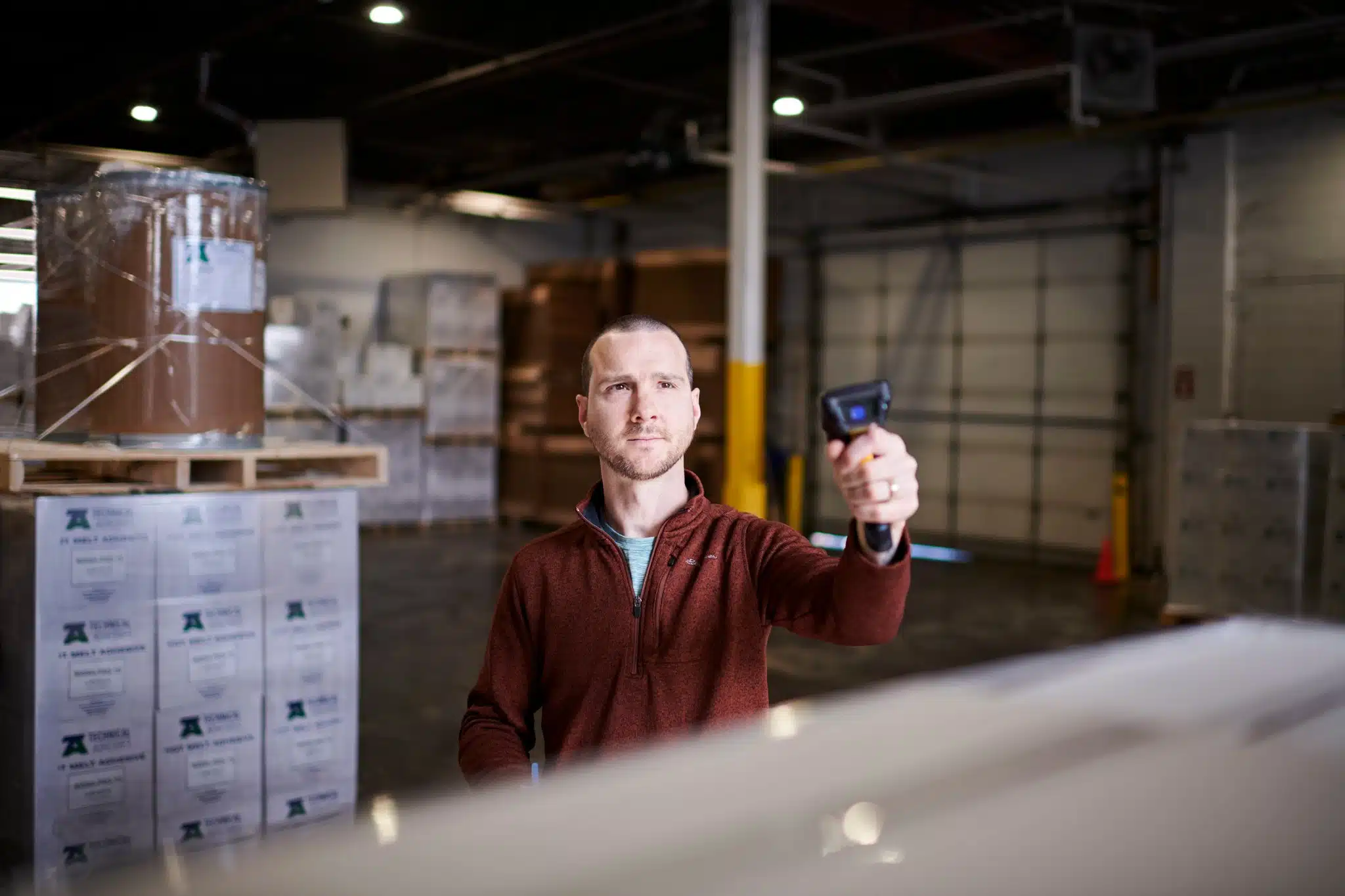 Inventory in adhesives warehouse