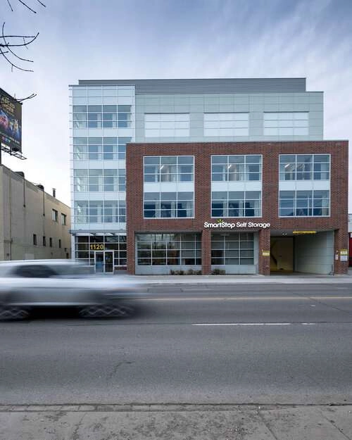 Architectural image with car blurres