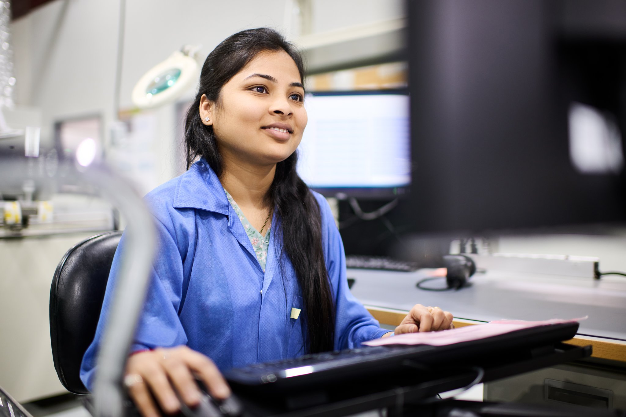 Brand humanization image of employee working