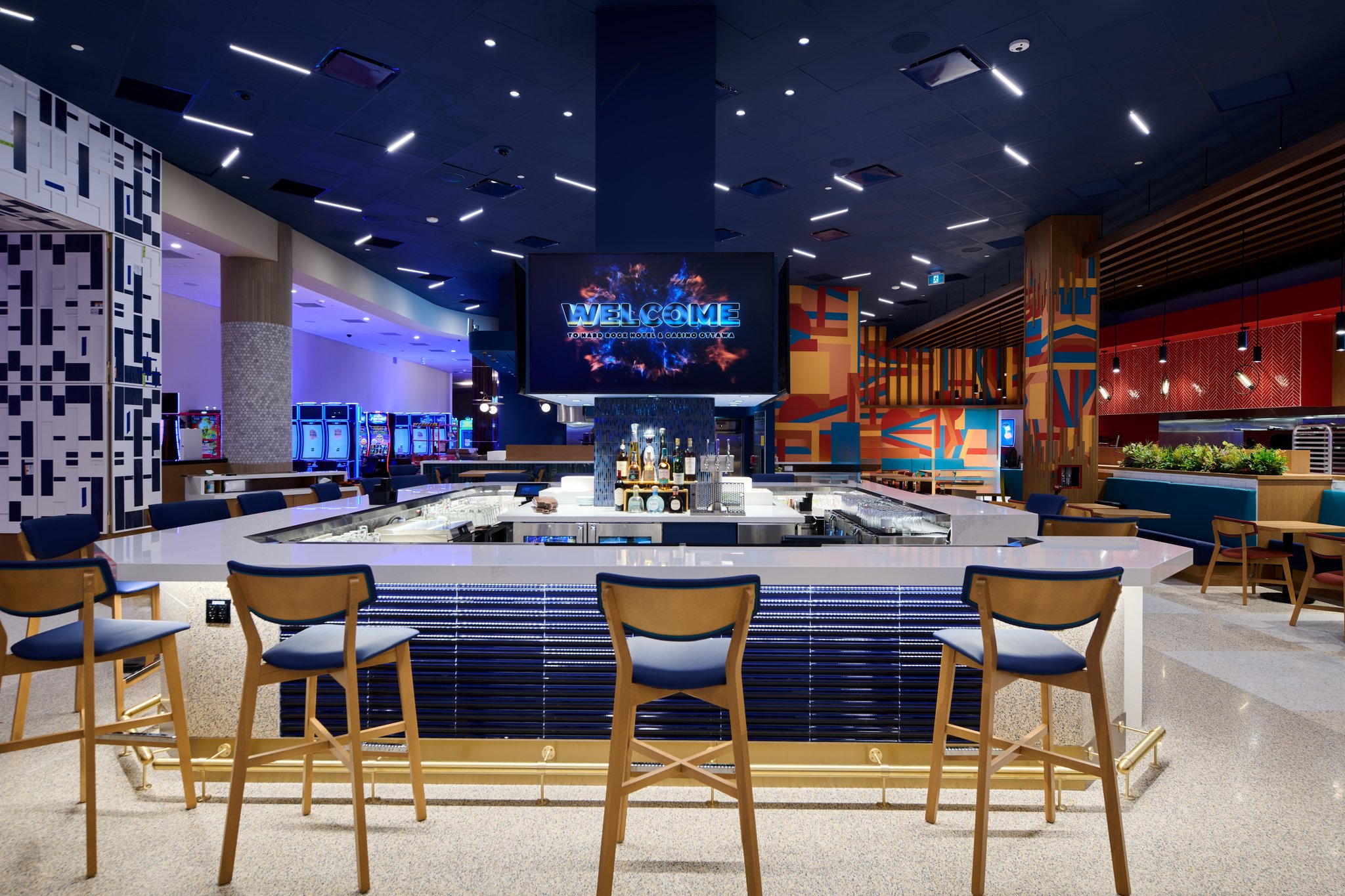 The follow is a case study about a casino photography project we completed for ellisdon of the hard rock hotel & casino in ottawa, ontario. Ellisdon is a leading global construction services company, who we have worked with on a number of architectural projects, including the world exchange plaza, the h coats building, and carleton university - all in ottawa, ontario. Ellisdon, the general contractor for the project of the rebranded hard rock hotel & casino, formally known as the rideau carlton casino, commissioned us to take architectural images of the finished project prior to their grand opening to the public.