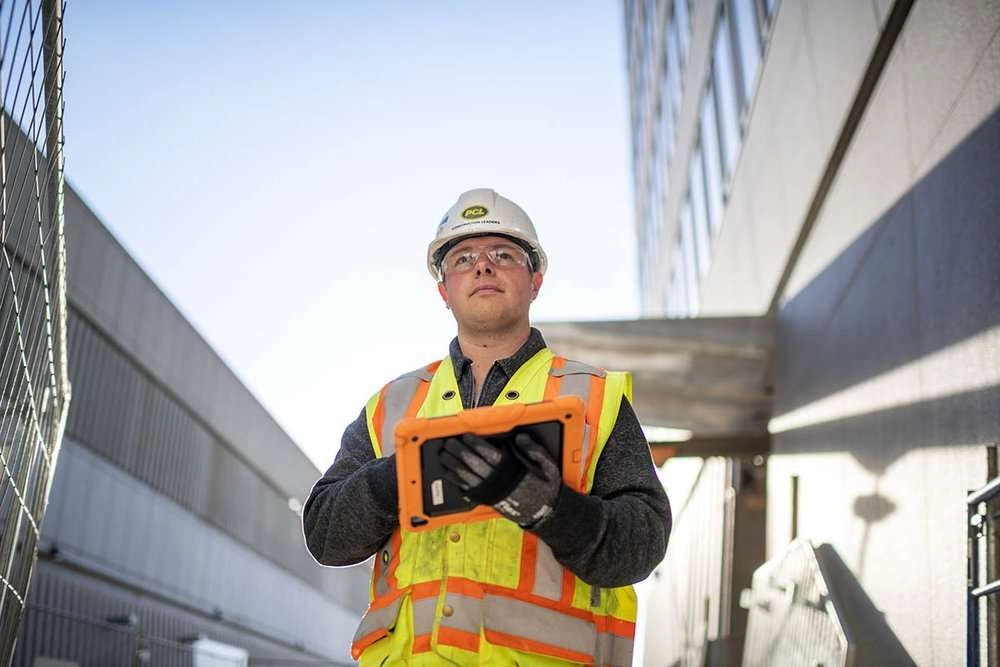 Construction supervisor on site