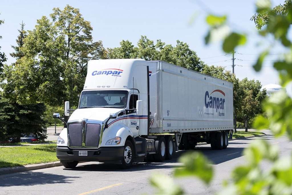 semi drives to destination