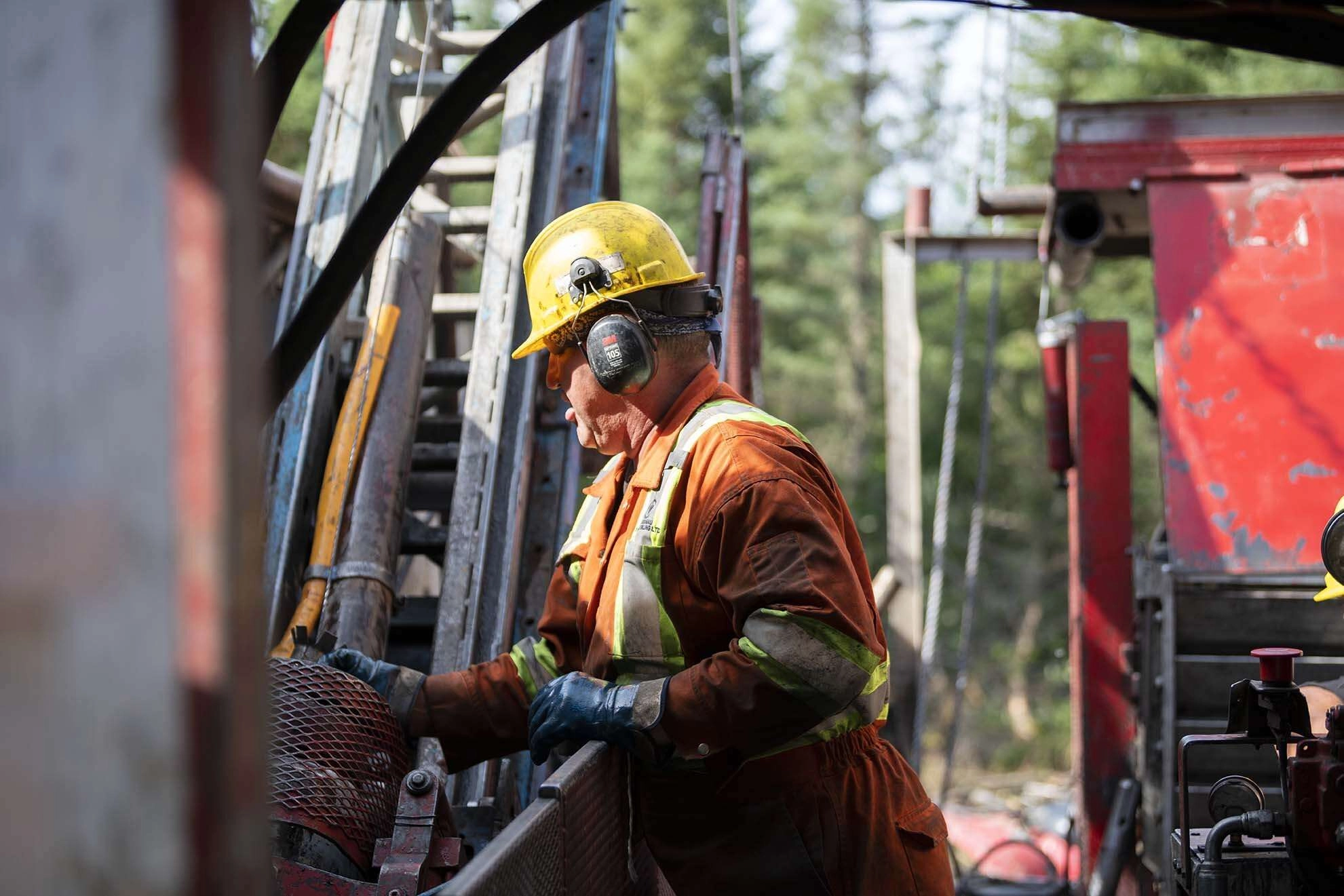 Operating the drill. © robert lowdon