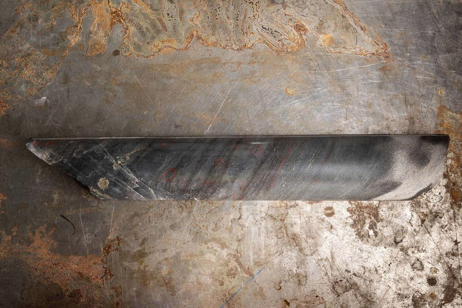 Gold core sample used for mining