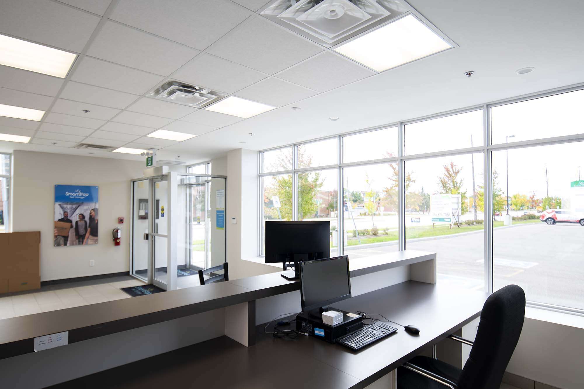 Across the counter view.