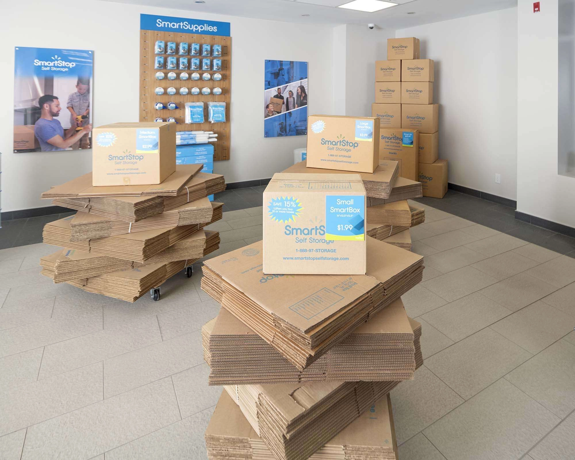 Close up of displays, best selling products.