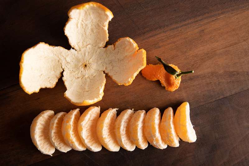 Stock Photography: Story Of An Orange - Orange 5 Orange peel and pieces