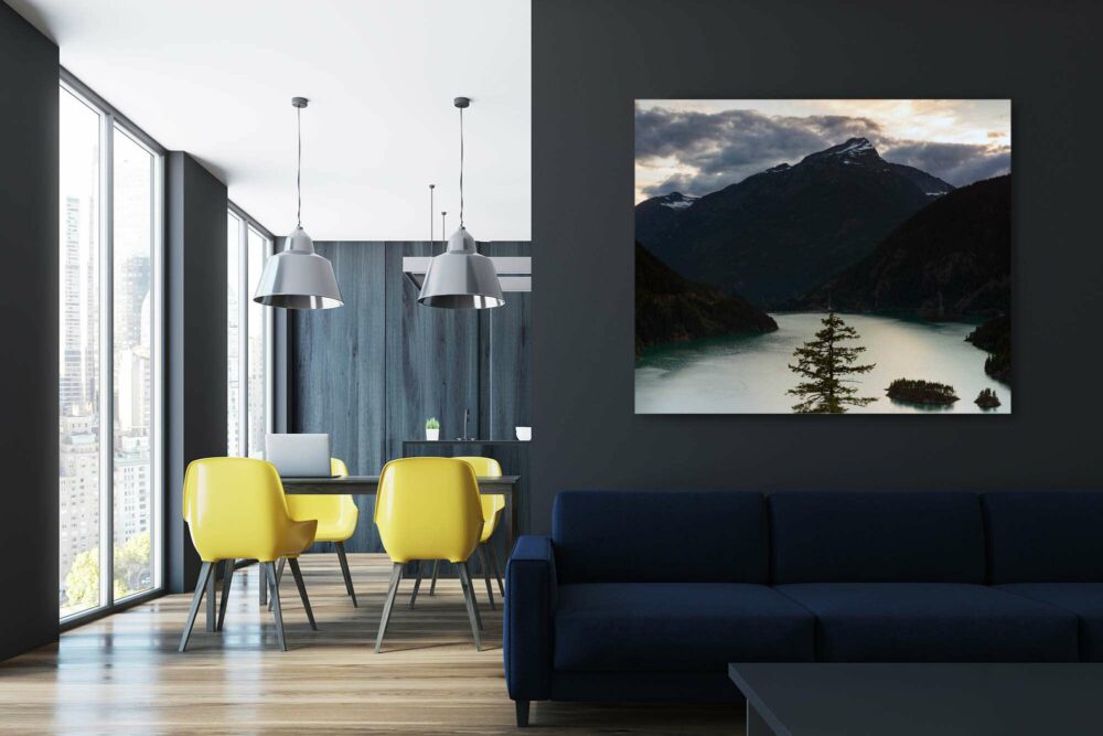 Cascades wall art hangs in home