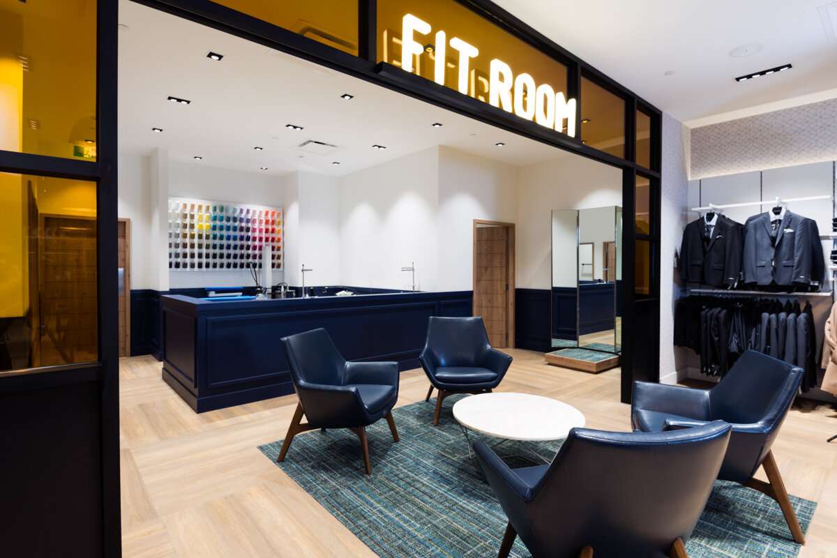 Fit room waiting area.