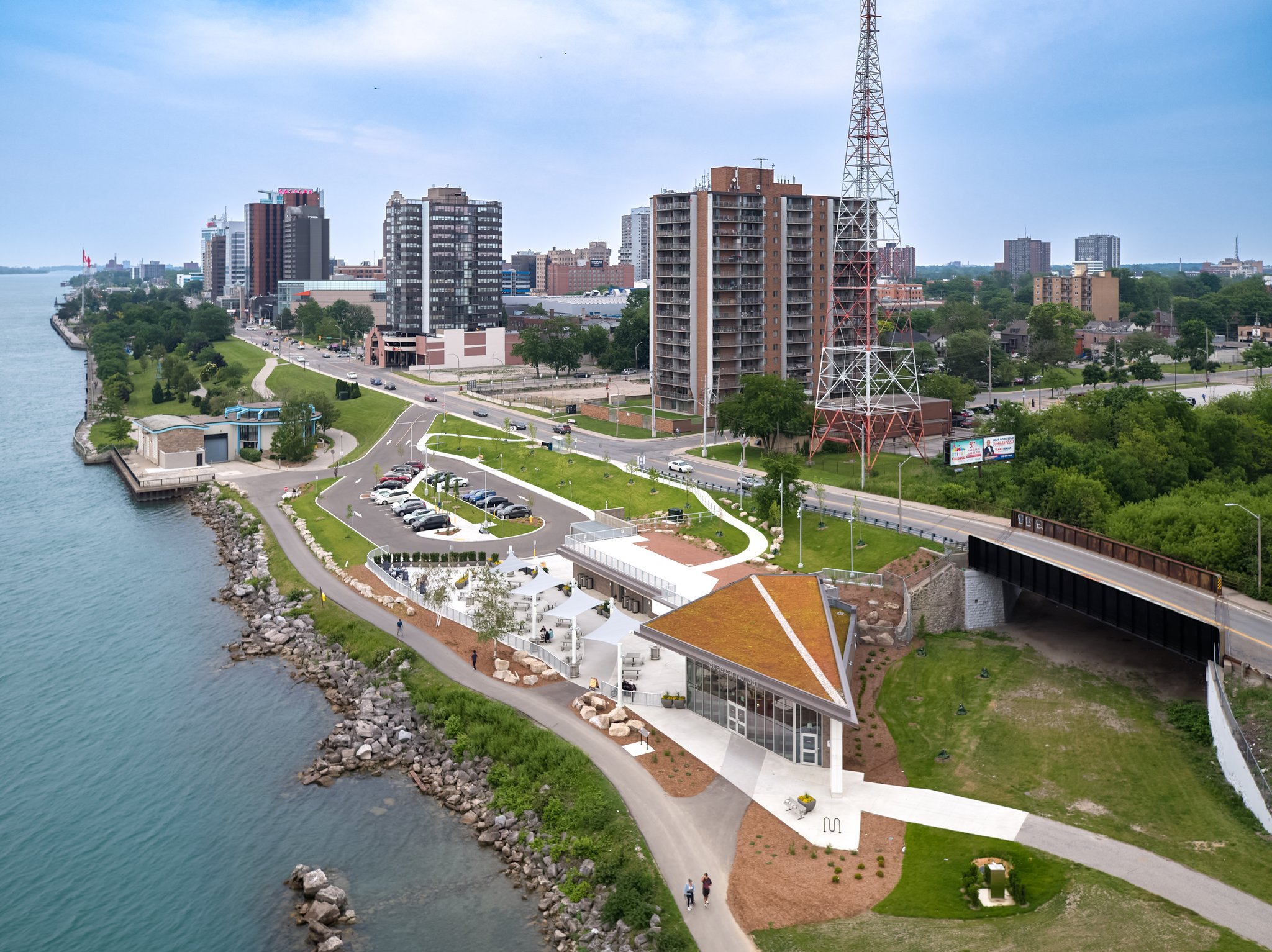 The following is a case study about an aerial photography project we completed for soprema, a manufacturer of waterproofing and insulating supplies for construction projects. The purpose of the photography project was to capture aerial images of soprema's vegetated roofing system that was installed at an iconic architectural project - windsor, ontario's new waterfront museum of the legacy beacon streetcar no. 351. This year, soprema is celebrating the 30th anniversary of their green roofing system, sopranature. As part of the celebration, they selected key projects for photography that they have been particularly proud of across canada. The selected projects showcase great examples of sustainable design and beauty.