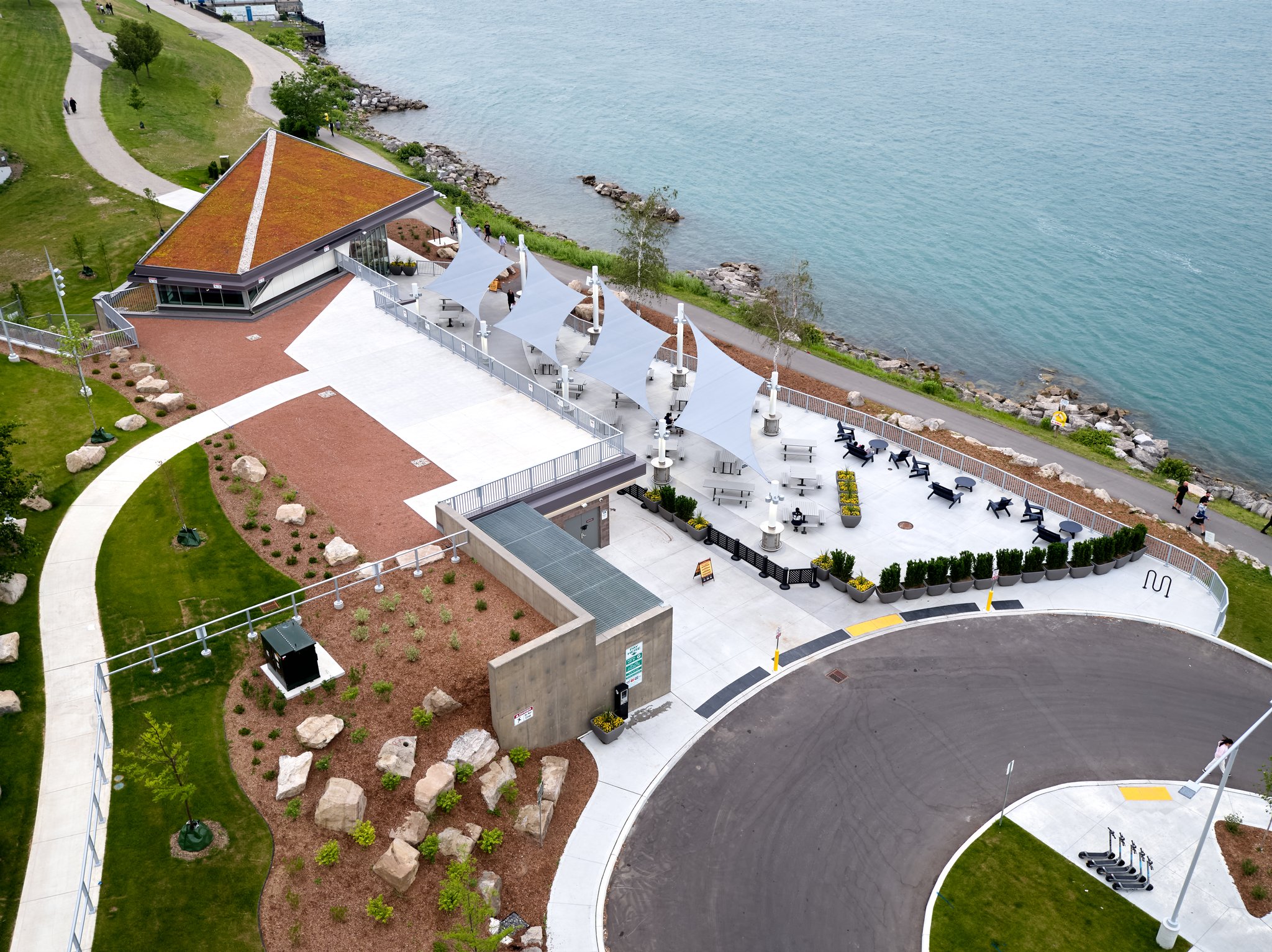 The following is a case study about an aerial photography project we completed for soprema, a manufacturer of waterproofing and insulating supplies for construction projects. The purpose of the photography project was to capture aerial images of soprema's vegetated roofing system that was installed at an iconic architectural project - windsor, ontario's new waterfront museum of the legacy beacon streetcar no. 351. This year, soprema is celebrating the 30th anniversary of their green roofing system, sopranature. As part of the celebration, they selected key projects for photography that they have been particularly proud of across canada. The selected projects showcase great examples of sustainable design and beauty.