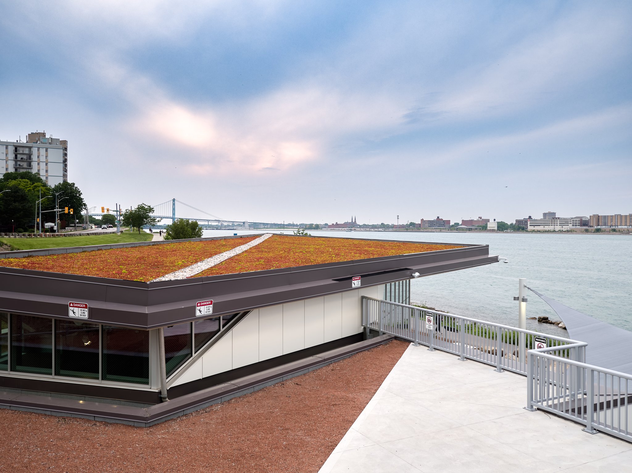 The following is a case study about an aerial photography project we completed for soprema, a manufacturer of waterproofing and insulating supplies for construction projects. The purpose of the photography project was to capture aerial images of soprema's vegetated roofing system that was installed at an iconic architectural project - windsor, ontario's new waterfront museum of the legacy beacon streetcar no. 351. This year, soprema is celebrating the 30th anniversary of their green roofing system, sopranature. As part of the celebration, they selected key projects for photography that they have been particularly proud of across canada. The selected projects showcase great examples of sustainable design and beauty.