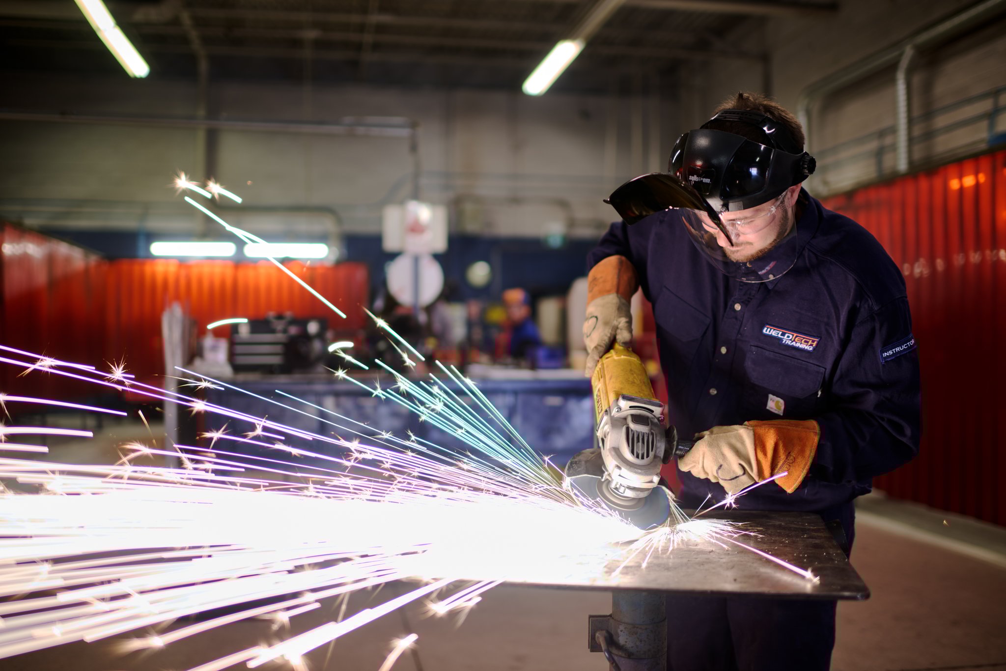 Welding photography of student at school