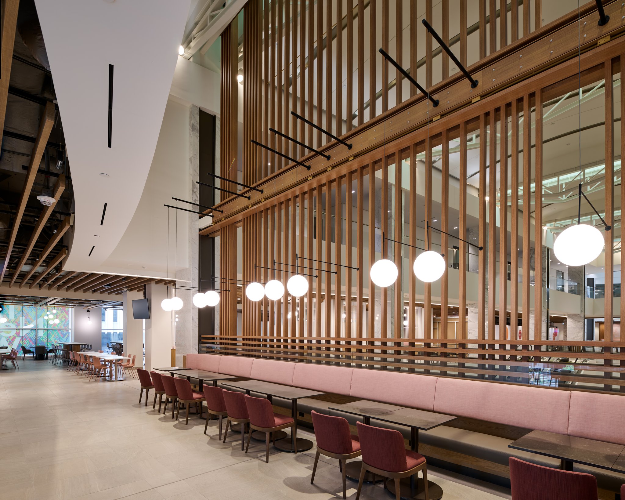 The following is a case study about an architectural mall photography project we completed for ellisdon, a leading global construction services company. They recently completed a renovation at the world exchange plaza in ottawa, and we were tasked with completing photography of the refresh, along with drone photography of the exterior.