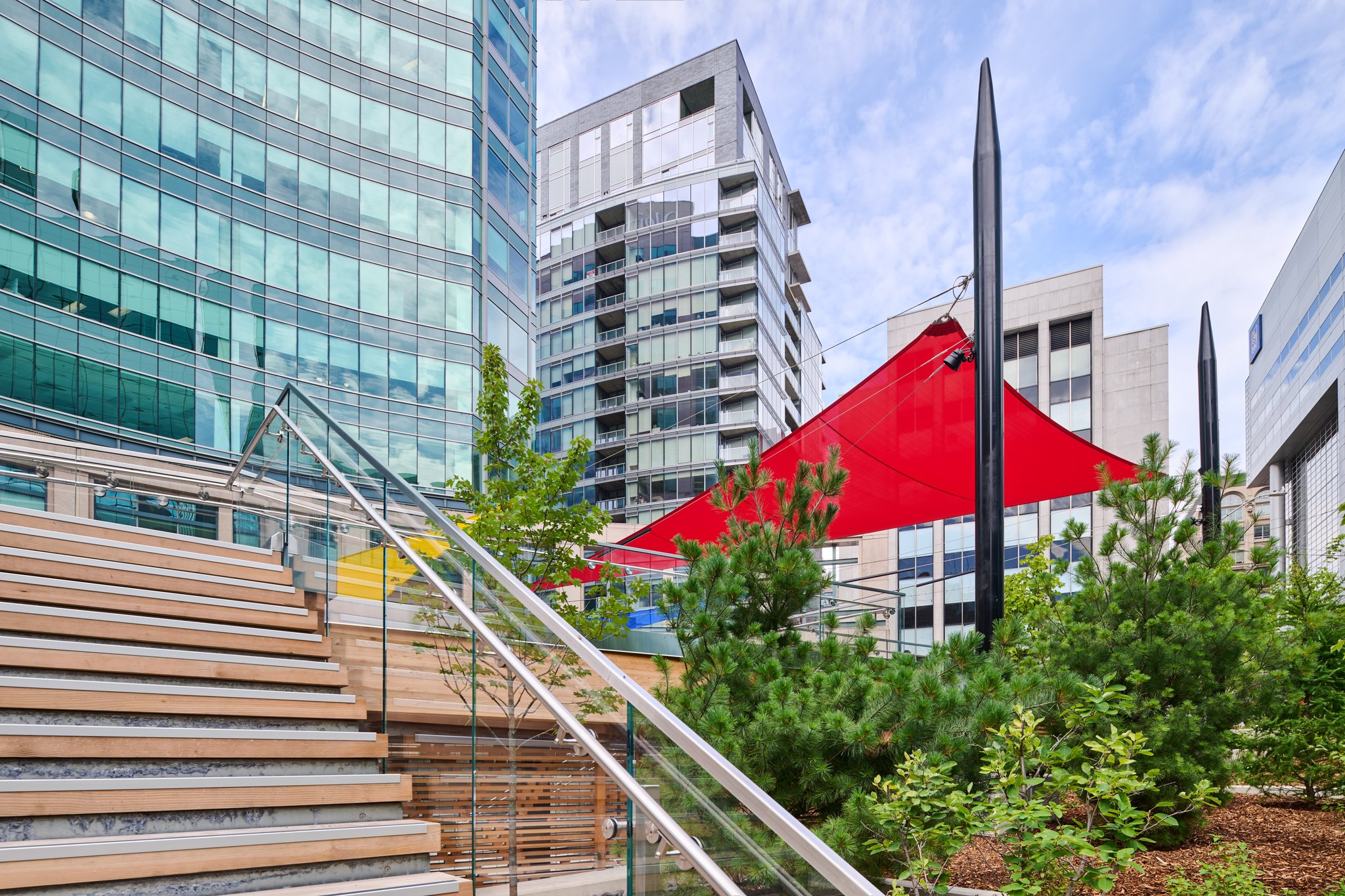 The following is a case study about an architectural mall photography project we completed for ellisdon, a leading global construction services company. They recently completed a renovation at the world exchange plaza in ottawa, and we were tasked with completing photography of the refresh, along with drone photography of the exterior.