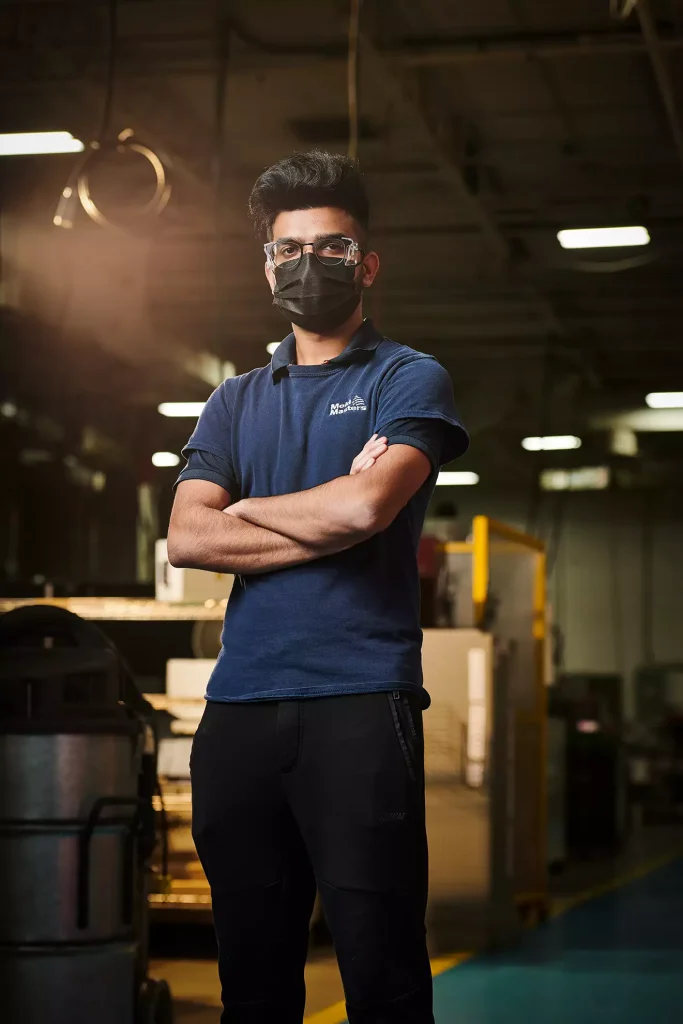 Industrial photography of a factory worker